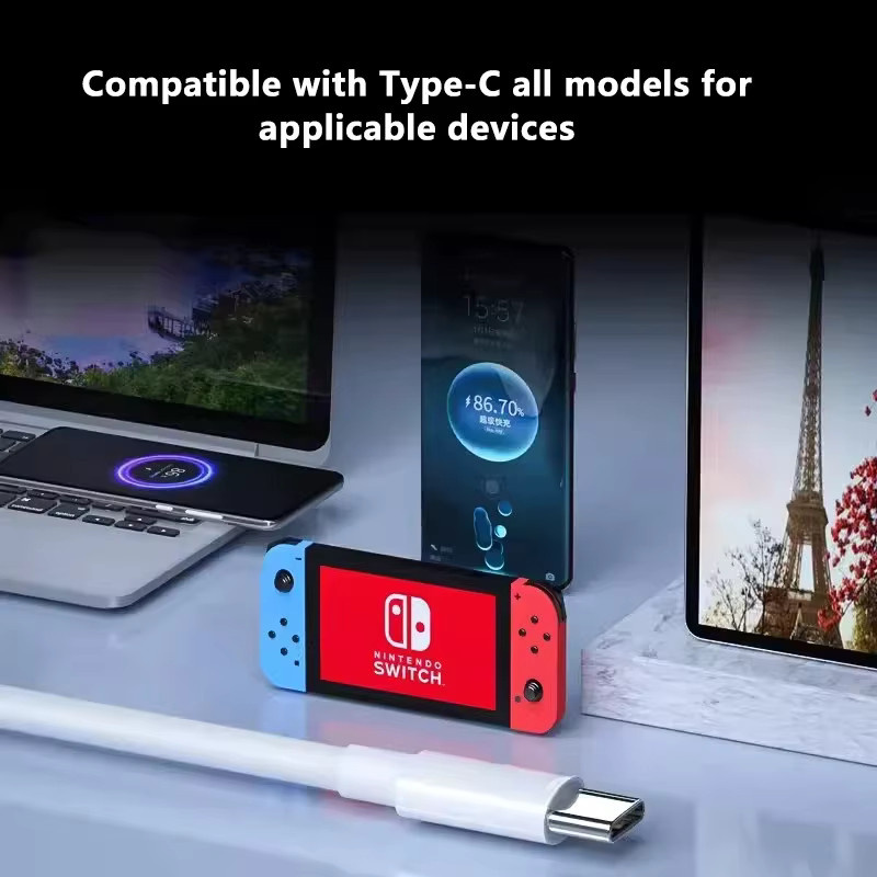 3er-Set USB-C auf USB-C Kabel mit 100W PD Schnellladefunktion und Datenübertragung, Weiß, Längen: 1 m, 1,5 m und 2 m - Bild 2