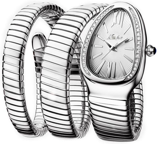 MISSFOX Armbanduhr Quarz, Edelstahl, Silber, Weiß, Damen - Bild 1