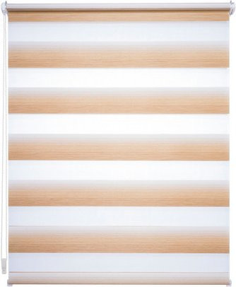 LIEDECO Klemmfix-Duo-Rollo verdunkelnd aus Stoff in Braun, B: 150 cm, H: 70 cm, T: 70 cm - Bild 1