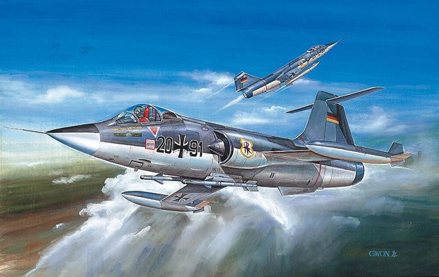 Academy F-104G Starfighter, Kunststoff Modell, Grau - Bild 1