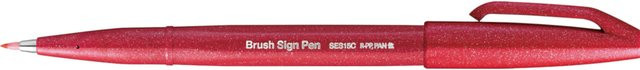 Pentel Brush Sign Pen Kalligrafiestift in Rot - Bild 1