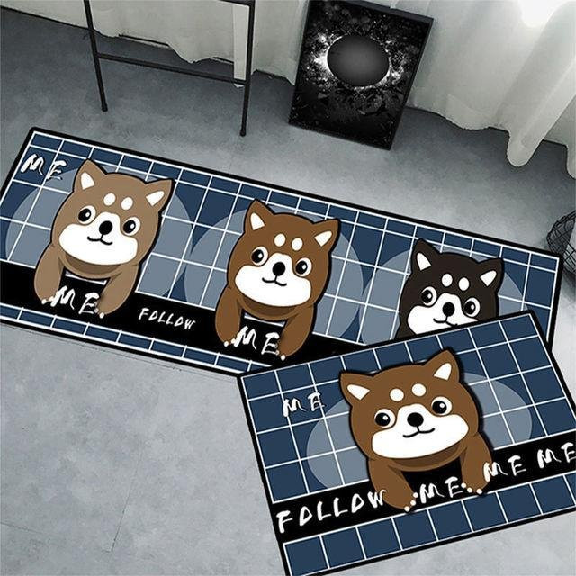 Waschbare Anti-Rutsch-Fußmatte mit abstraktem Design für Badezimmer, Küche oder Flur, B/B: 40 x 60 cm, Mehrfarbig - Bild 1