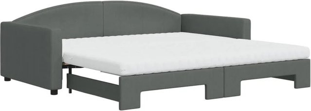 vidaXL Schlafsofa mit Matratzen, Dunkelgrau, B/T/H: 223 x 100 x 75 cm - Bild 1