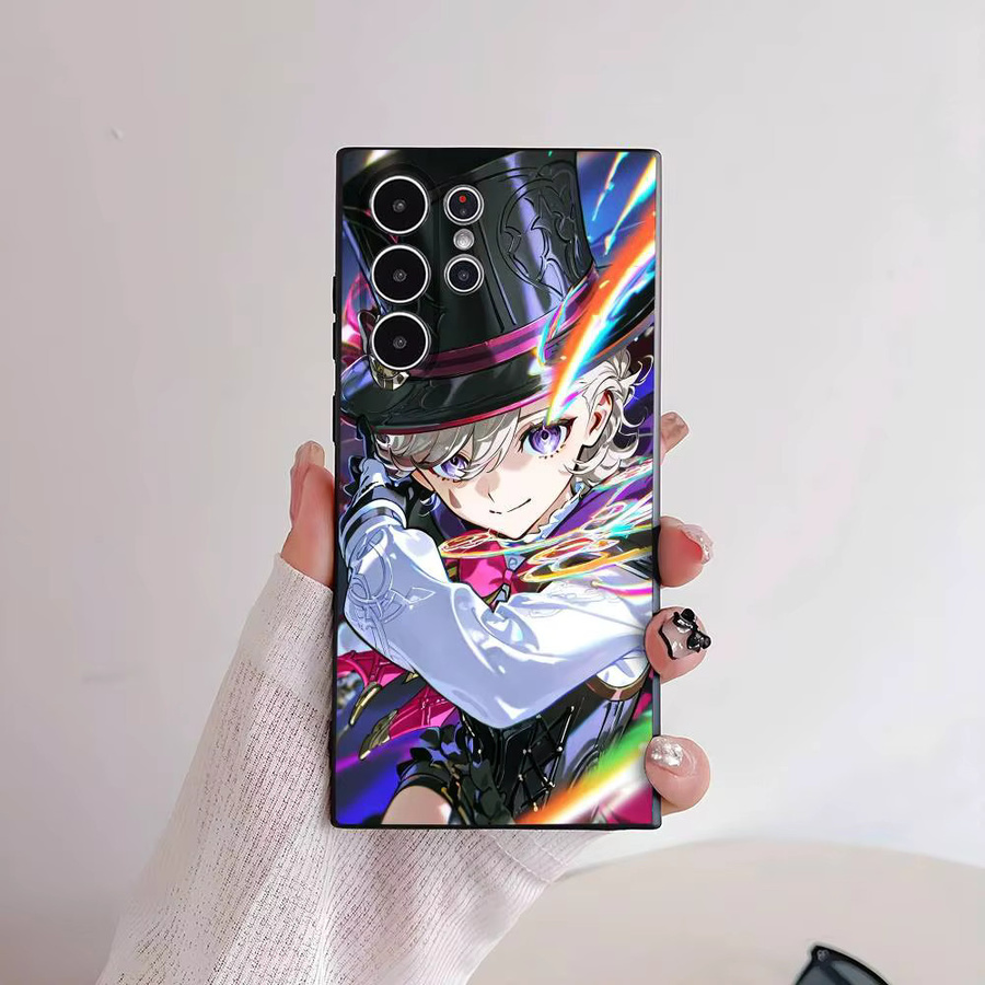 Lyney Genshin Impact Handyhülle für Samsung Galaxy S25 S24 S23 S22 S21 S20 Plus 5G Ultra Frosted Non-Slip Soft Cover Multicolour - Bild 2