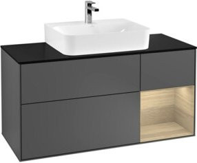 V&B Waschtischunterschrank Finion in Anthrazit, Breite: 120 cm, Tiefe: 50,1 cm, Höhe: 50,1 cm - Bild 1