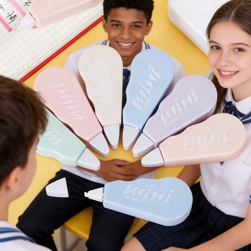 6er Set Korrekturband transparent in Mehrfarben für Schule und Büro - Bild 2
