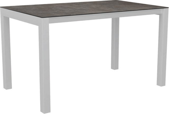 Stern Ausziehtisch aus Aluminium in Weiß mit Silverstar Stone Tischplatte B/T: 80 x 130/180 cm - Bild 1