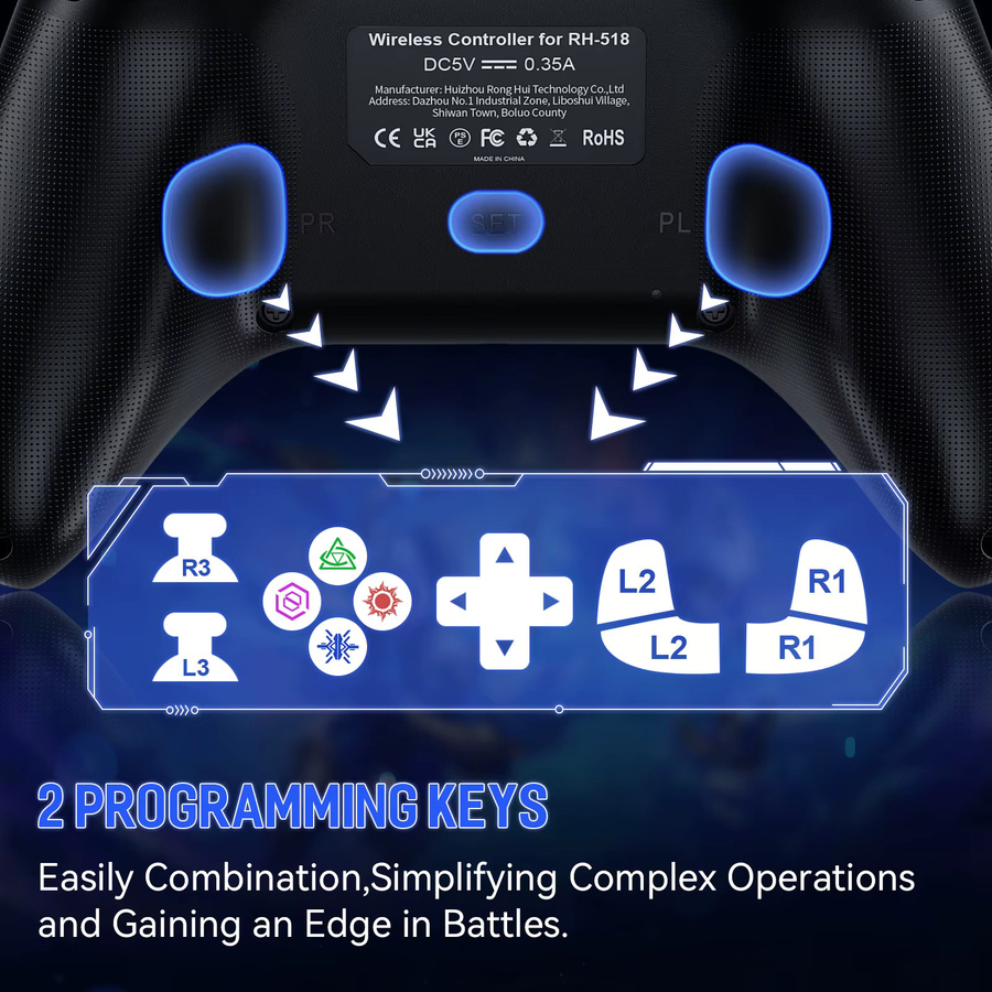 Sony DualSense Gamepad für PS5 und PC, kabelgebundener Controller mit Vibrationsfunktion, Turbo-Modus und 3,5 mm Klinkenanschluss in Schwarz oder Weiß - Bild 4