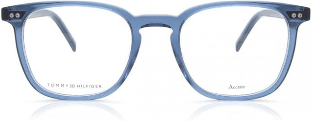 Tommy Hilfiger TH 1814 DTY Korrektionsbrille, Herren, Vollrand, Square, Transparent Blue/Grey, Acetat - Bild 1