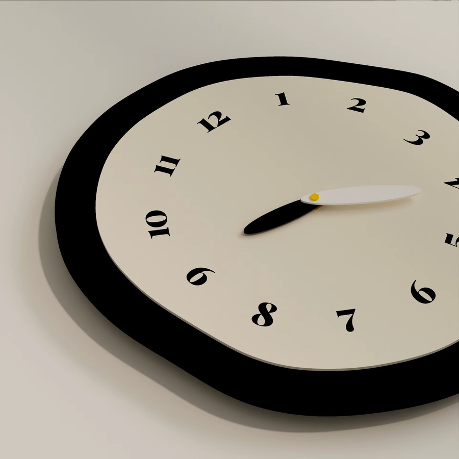 MOMO Skandinavische Wanduhr in runder Form mit lautlosem Analog-Uhrwerk - Bild 3