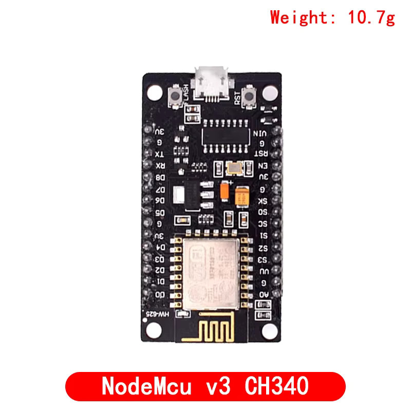 Si Tai&SH NodeMCU V3 V2 ESP8266 ESP-12E WiFi Internet der Dinge Entwicklungsboard mit CH340/CP2102/CH9102X Modul in Schwarz - Bild 4