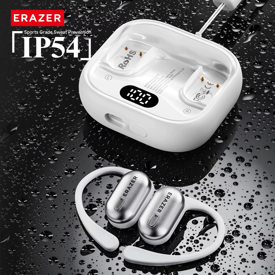 ERAZER XF53 Bluetooth-Funkkopfhörer in Schwarz mit Bluetooth V6.0, offene Sportkopfhörer mit KI-Übersetzer-Funktion und weichem Ohrbügel - Bild 3