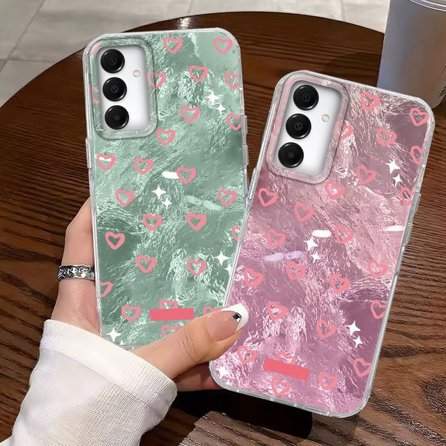 Samsung Handyhülle mit Rosa Herz Design für Galaxy A16 A57 A07 A17 A26 A56 A55 A25 A35 A54 A15 A13 A36 A14 A34 A12 - Bild 1