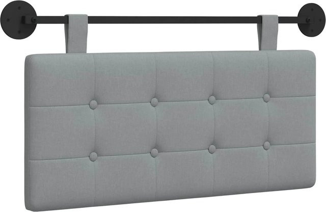 vidaXL Wandmontiertes Kopfteil aus Stoff in Hellgrau B/H: 100 x 55 cm, Tiefe: 5 cm - Bild 1