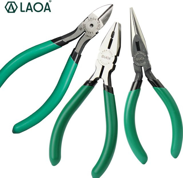 LAOA 5-Zoll-Mini-Drahtschneider-Zange als Spitzzange und Diagonal-Schneidezange für Heimwerker und Elektroarbeiten - Bild 1