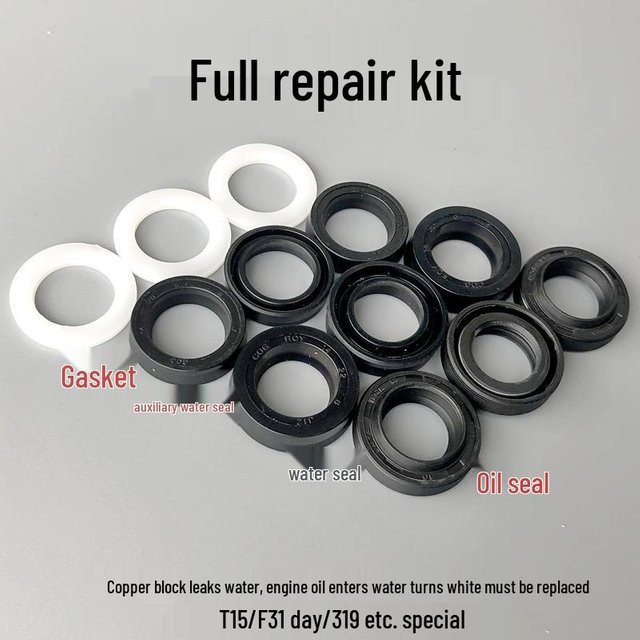 Reparaturset für Hochdruckreiniger Pumpen mit Kolben, Öldichtung, Dichtring, Wasserdichtung und Stoffklammer, Zubehör Oil Seal 14-22-5/7, 3-teilig, Mehrfarbig - Bild 1
