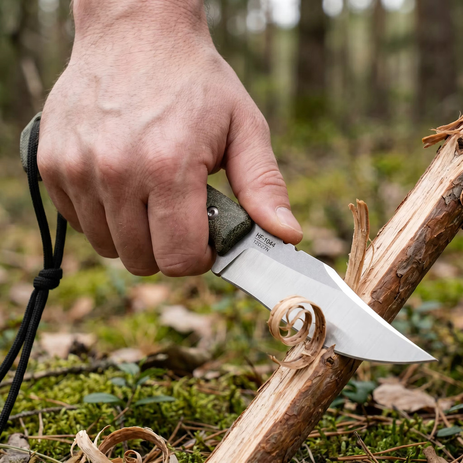 HUANGFU Multifunktionales Outdoor-Messer mit integrierter Klinge für Abenteuer und Gartenpflege - Bild 4