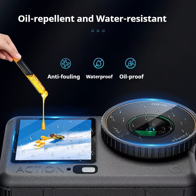 DJI Osmo Action 6 Displayschutzfolie und Linsenschutz aus gehärtetem Glas, transparent - Bild 4