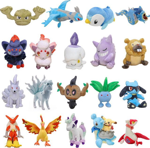 TAKARA TOMY Pokémon Plüschtier, Zoroak, Gyarados, Latias, Moltres, Ponyta, Ninetale, Blaziken, Emolga - Bild 1
