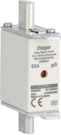 Hager NH-Sicherung 63A, 3 Stück, Weiß - Bild 1