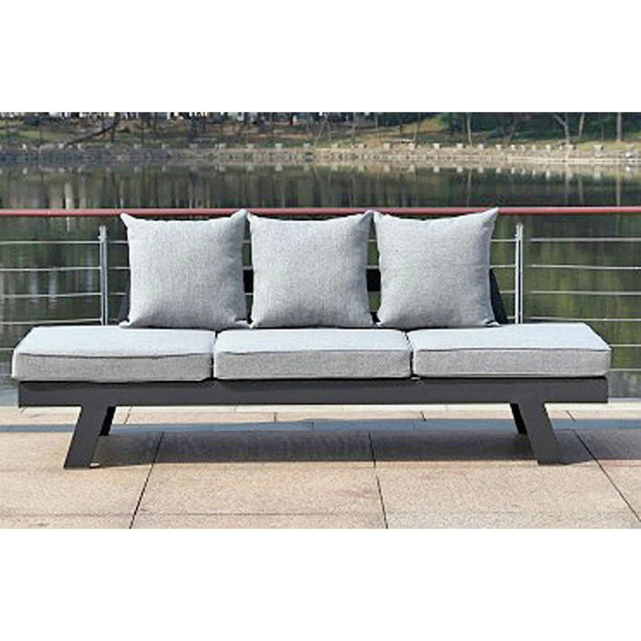 Gartensofa Garden Pleasure Donna mit Schlaffunktion in Grau/Anthrazit, Breite: 216,5 cm - Bild 2