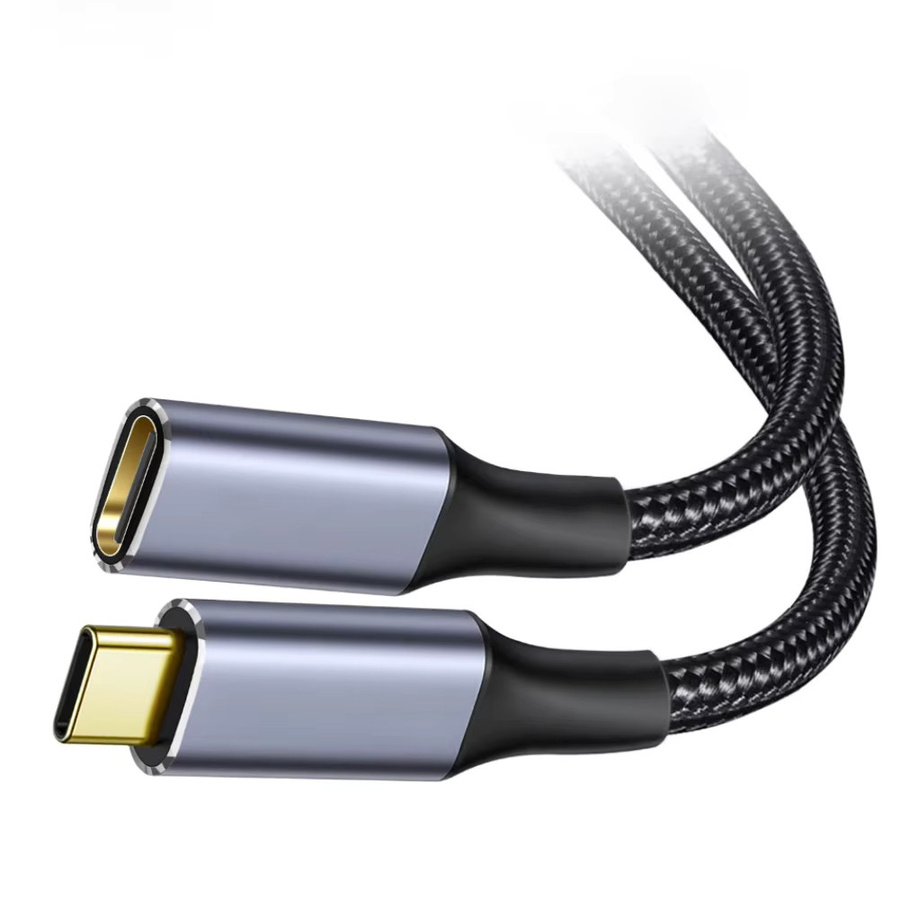 Byscoon USB C Verlängerungskabel Typ C auf Typ C, 10 Gbit/s USB 3.1 Gen2, PD 100W QC 4.0 Schnellladekabel, 4K 60Hz, Schwarz - Bild 5