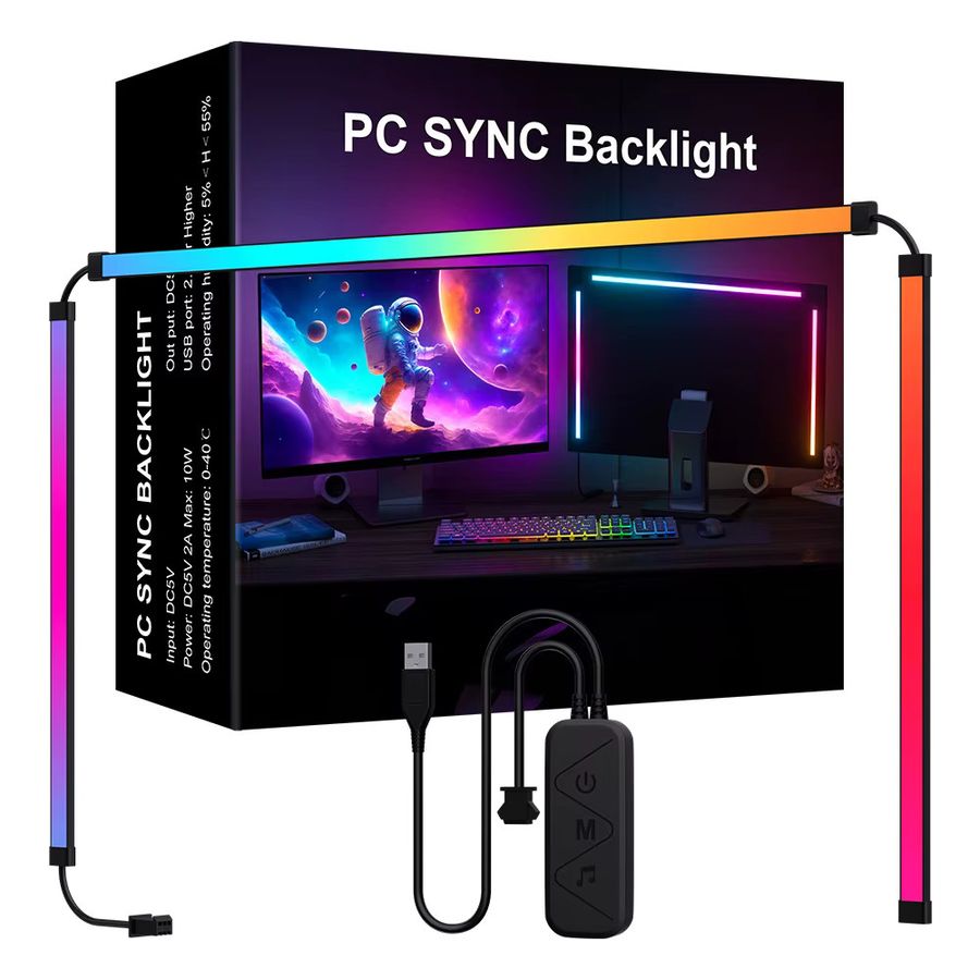 RGB Gaming Sync LED Lichtstreifen zur Monitor-Hintergrundbeleuchtung mit Musik-Synchronisation und App-Steuerung - Bild 5