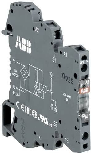ABB RBR121R-230VUC Interfacerelais in Grau mit 6A Schaltstrom und 1 Wechsler - Bild 1