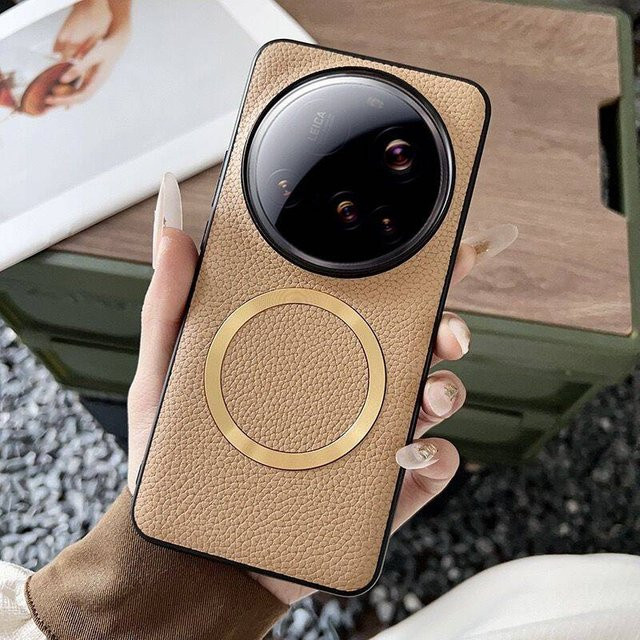 Luxuriöse Business-Schutzhülle aus PU-Leder für Xiaomi 15, 14 Ultra, 14 und 14T Pro mit MagSafe Kompatibilität, Farbe: Blau - Bild 1
