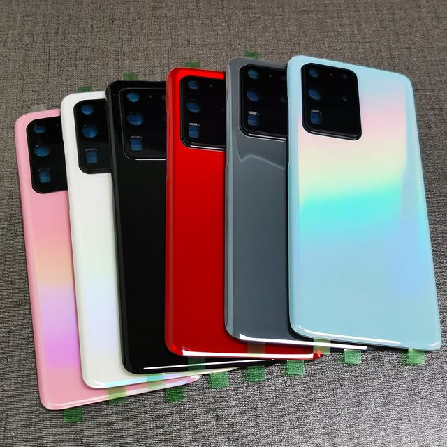 Samsung Galaxy S20 Ultra 5G SM-G988B Ersatzgehäuse mit Glasplatte und Kameralinse in Grau und Multicolour - Bild 1
