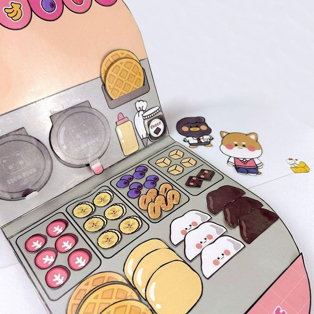 Fashnics Papierwaffel Ruhiges Buch, Beschäftigungsbuch, Bunt, ab 3 Jahre - Bild 1