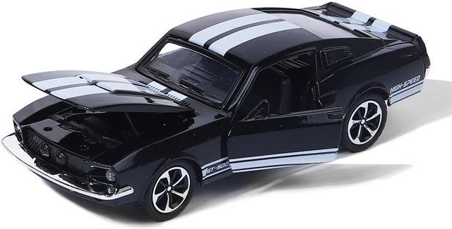 Linyi toy car Mustang Oldtimer Sportwagen Modell, Rückzieher Auto, Metall, ab 6 Jahren - Bild 1