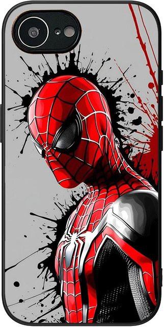Marvel Spiderman Handyhülle für Apple iPhone 16 15 14 13 12 Pro Max Plus Mini X XR in Rot - Bild 1