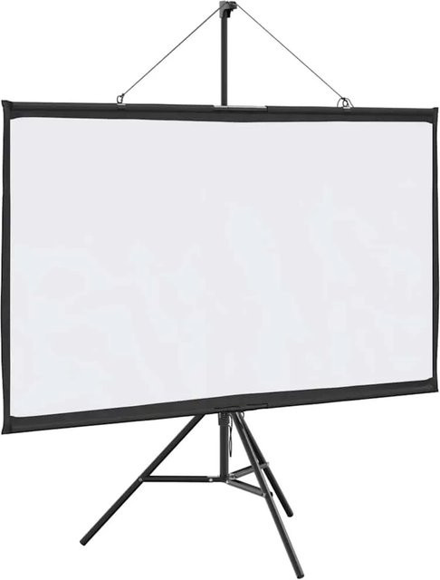 vidaXL Projektionsleinwand mit Stativ, 60 Zoll, Format 16:9, Weiß - Bild 1