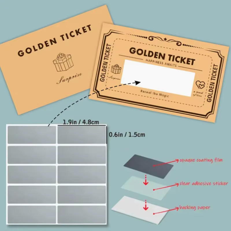 30-teiliges Set Rubbelkarten für DIY Geschenkgutscheine und Event-Lotterien - Bild 2