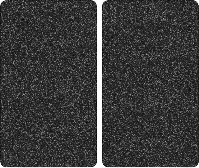 Kesper Herdabdeckplatte aus Glas in Schwarz mit Granit-Optik, 2er Pack, B: 52 cm, H: 30 cm, T: 8 cm - Bild 1