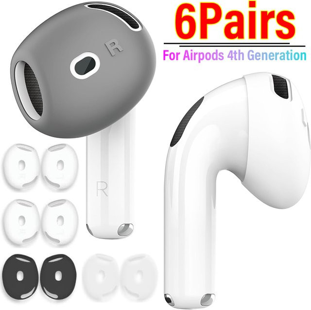 Apple AirPods 4 Ersatz-Ohrstöpsel aus weichem Silikon in Transparent als Anti-Rutsch In-Ear Schutzhülle - Bild 1