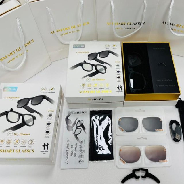 Chose One AIMB-G1 Smart Glasses in Schwarz mit KI-Erkennung, Übersetzung und stabilisierter HD-Kamera für Videos und Fotos - Bild 1