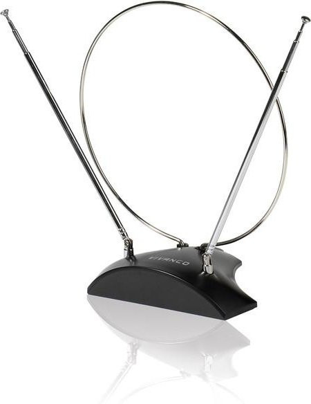 Vivanco Indoor-Antenne im Ring-Design für TV- und Radio-Empfang, Schwarz - Bild 1
