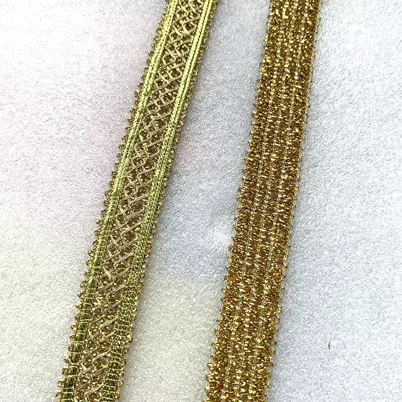 Goldene Spitzenbänder für DIY Handarbeiten und Stoffdekorationen, 5 m pro Packung - Bild 3