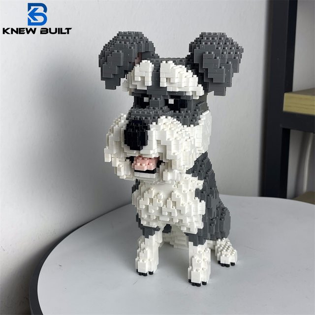 Knew Built Schnauzer Hundemodell, Micro Mini Bausteine Spielzeug - Bild 1