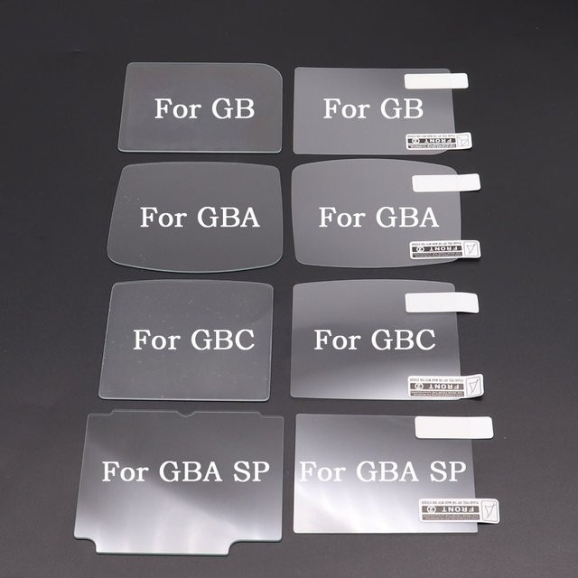TingDong Retro Schutzfolie für Game Boy Advance, GBC und GBA SP in transparent mit Kunststoff und Glas Auswahl - Bild 1