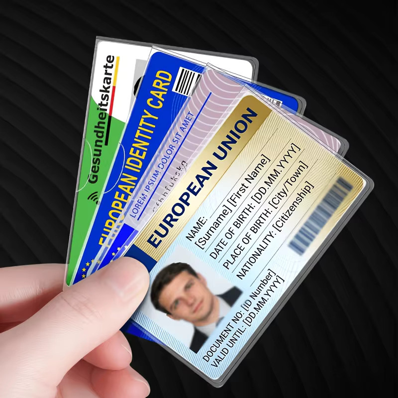 10er-Pack transparente Ausweishüllen aus Kunststoff für Bankkarten und Dokumente - Bild 2