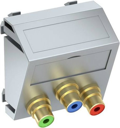 OBO Bettermann Abdeckung Multimediaträger aus Aluminium in Silber, B/H/T: 4,5 x 4,5 x 0,9 cm - Bild 1