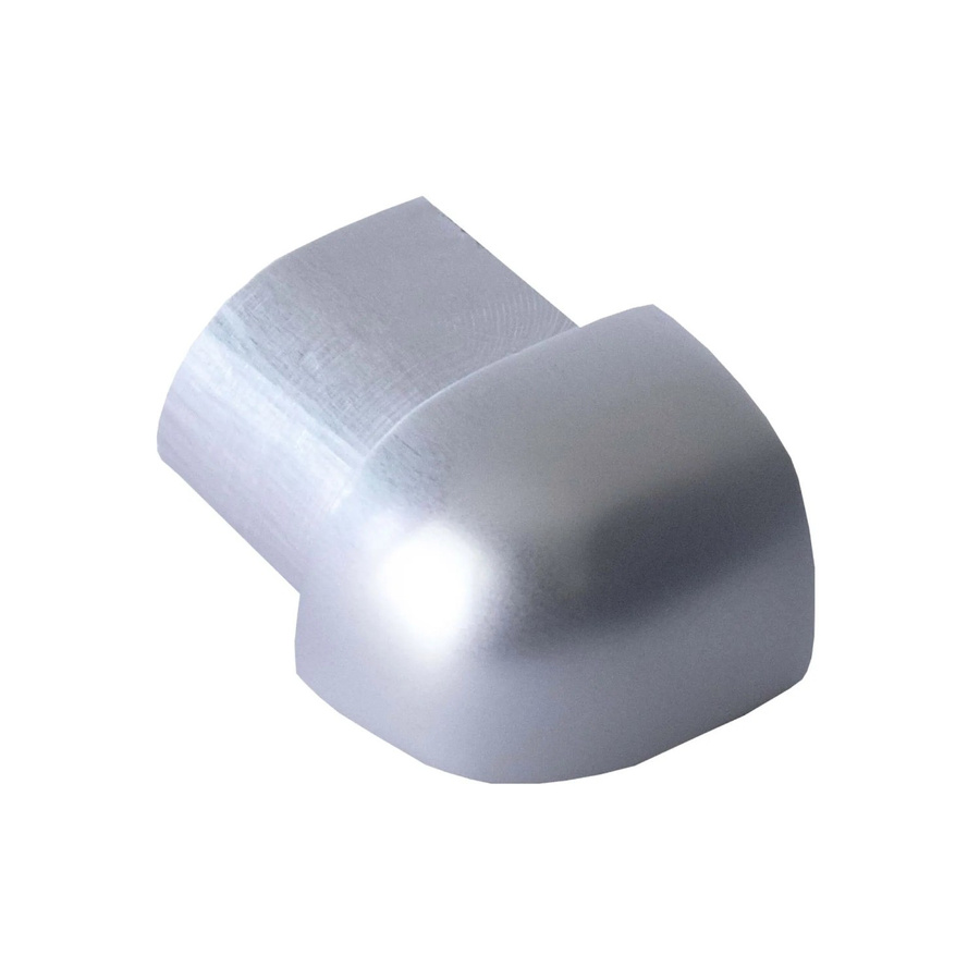 Dalsys Außeneck Fliesenschiene Viertelkreis aus Aluminium in Chrome Silver, Breite: 12,5 mm - Bild 2
