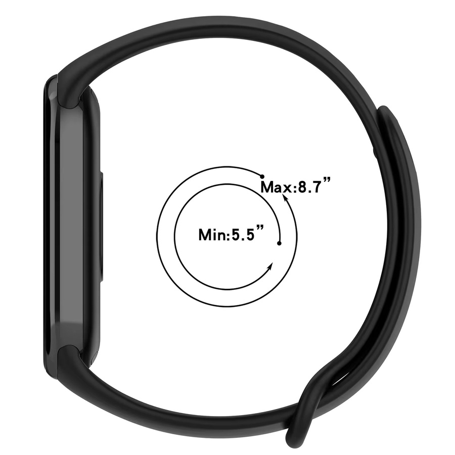 CAOWTAN Uhrenarmband Silikon, Schwarz, Unisex, für Xiaomi Mi Band 9 8 - Bild 4