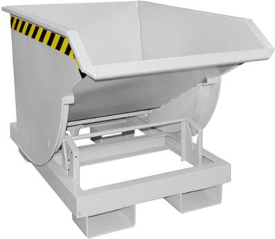 Kippbehälter BKM 50 von Bauer, verzinkt, Farbe: weiß, B/T/H: 154,0 x 82,0 x 104,5 cm - Bild 2