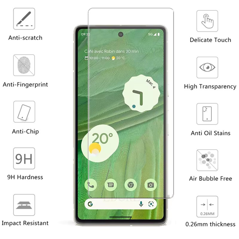4er-Pack Gehärtetes Glas Displayschutz Transparent für Google Pixel 9 10 8 Pro 9A 8A 7 7A Schutzfolie - Bild 2