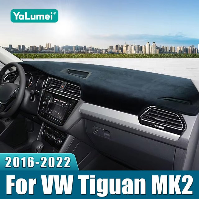 YaLumei Dashboard Abdeckung für Volkswagen VW Tiguan 2 MK2 R Linie, Farbe: Schwarz - Bild 1