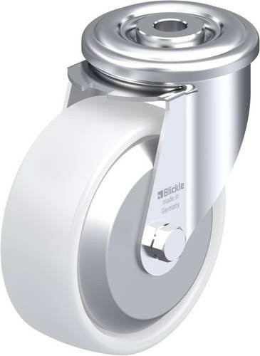 Blickle Lenkrolle LER-PPN 100R-FA in Weiß mit Stahlgestell und Kunststoffrad, Rad-Durchmesser: 100 mm, Tragfähigkeit: 150 kg - Bild 1